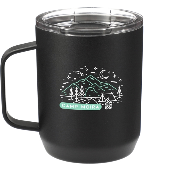 12 oz. camping mug with copper vacuum insulation, powder coated finish... from ASI 66887 PCNA / Leeds