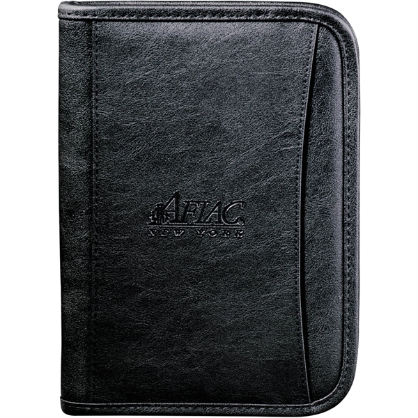Zippered pad folio with interior organizer, front pocket, elastic pen loop... from ASI 66887 PCNA / Leeds