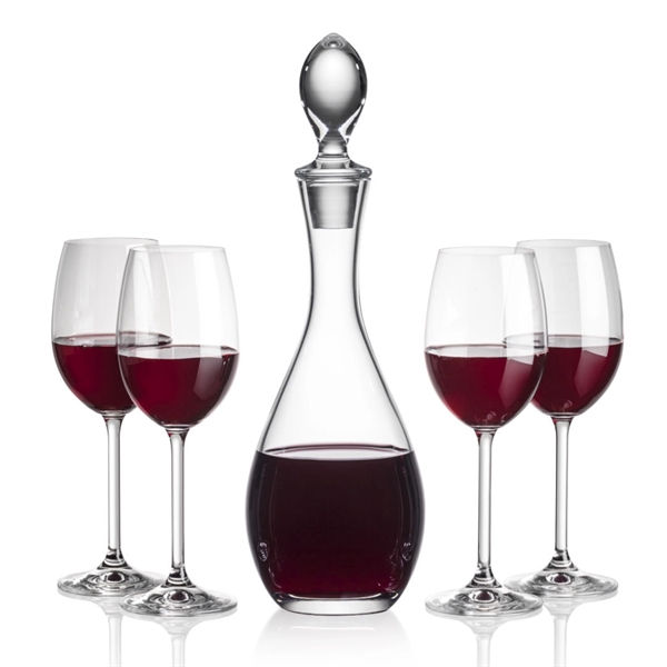 Lead Free Crystalline Malvern Decanter with 2 or 4 Naples wine... from ASI 84592 St Regis Group