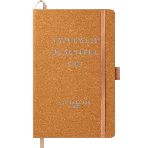 5.5" x 8.5" recycled leather-bound journal with 80 sheets of lined... from ASI 66887 PCNA / Leeds