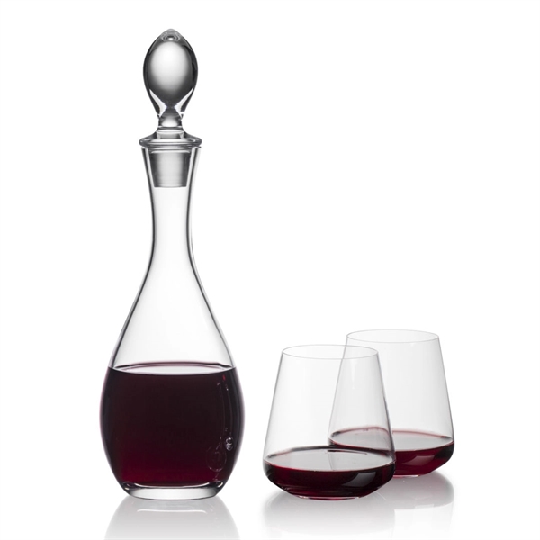 Gorgeous Malvern decanter set which includes 2 or 4 Breckland stemless... from ASI 84592 St Regis Group