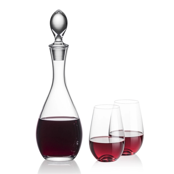 Gorgeous Malvern decanter set which includes 2 or 4 Boston stemless... from ASI 84592 St Regis Group