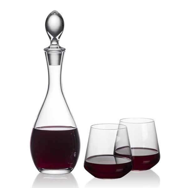 Gorgeous Malvern decanter set which includes 2 or 4 Cannes stemless... from ASI 84592 St Regis Group