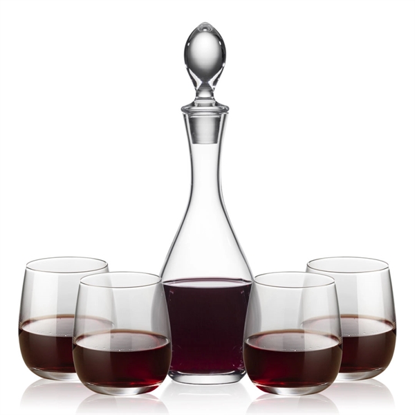 Gorgeous Malvern decanter set which includes 2 or 4 Crestview stemless... from ASI 84592 St Regis Group