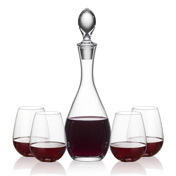 Gorgeous Malvern decanter set which includes 2 or 4 Edderton stemless... from ASI 84592 St Regis Group