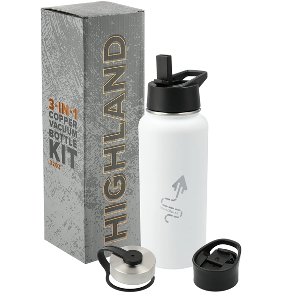 32oz insulated bottle with 3 different lid types... from ASI 66887 PCNA / Leeds