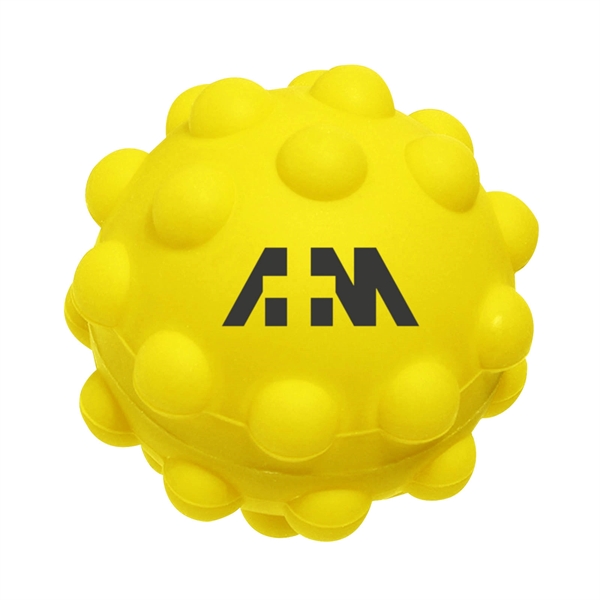 2.5" x 2.5" x 2.5" Push Pop silicone fidget ball with... from ASI 63549 Jornik Manufacturing Corp