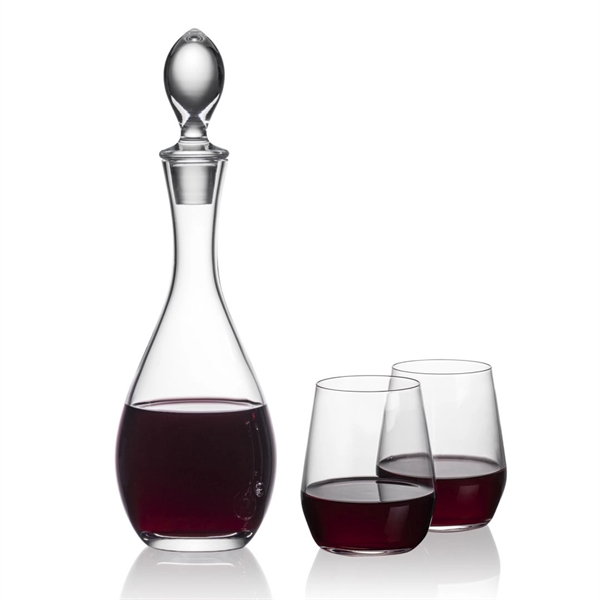 Gorgeous Malvern decanter set which includes 2 or 4 Germain stemless... from ASI 84592 St Regis Group