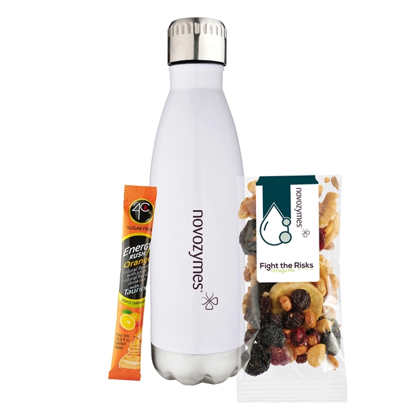 17 oz. Water Bottle Gift Set; includes a .4C® Sugar Free... from ASI 71685 Midnite Snax® / Promo Revolution
