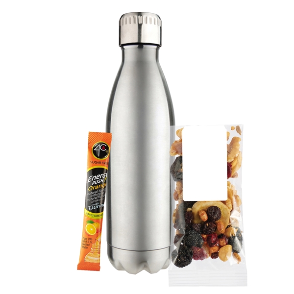17 oz. Water Bottle Gift Set; includes a .4C® Sugar Free... from ASI 71685 Midnite Snax® / Promo Revolution