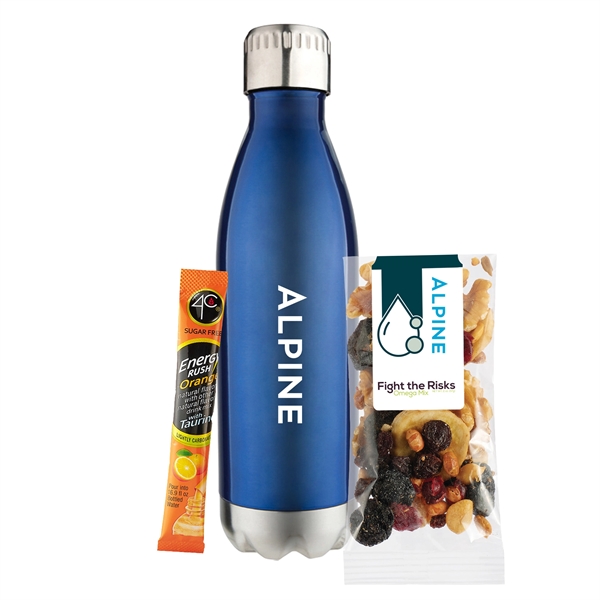 17 oz. Water Bottle Gift Set; includes a .4C® Sugar Free... from ASI 71685 Midnite Snax® / Promo Revolution