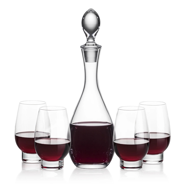 Gorgeous Malvern decanter set which includes 2 or 4 Glenarden stemless... from ASI 84592 St Regis Group
