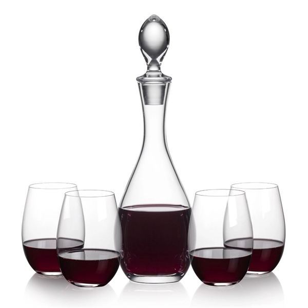 Gorgeous Malvern decanter set which includes 2 or 4 Laurent stemless... from ASI 84592 St Regis Group