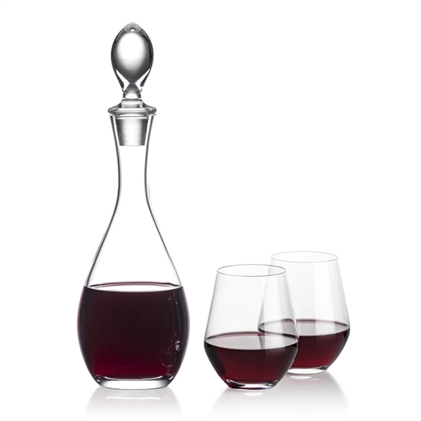 Gorgeous Malvern decanter set which includes 2 or 4 stemless wine... from ASI 84592 St Regis Group
