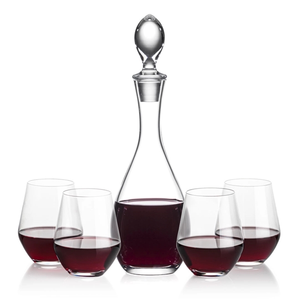 Gorgeous Malvern decanter set which includes 2 or 4 stemless wine... from ASI 84592 St Regis Group