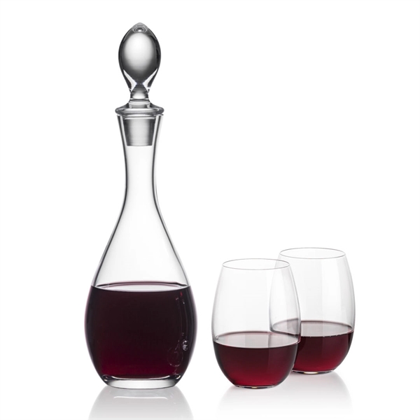 Gorgeous Malvern decanter set which includes 2 or 4 Carlita stemless... from ASI 84592 St Regis Group