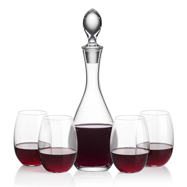 Gorgeous Malvern decanter set which includes 2 or 4 Carlita stemless... from ASI 84592 St Regis Group