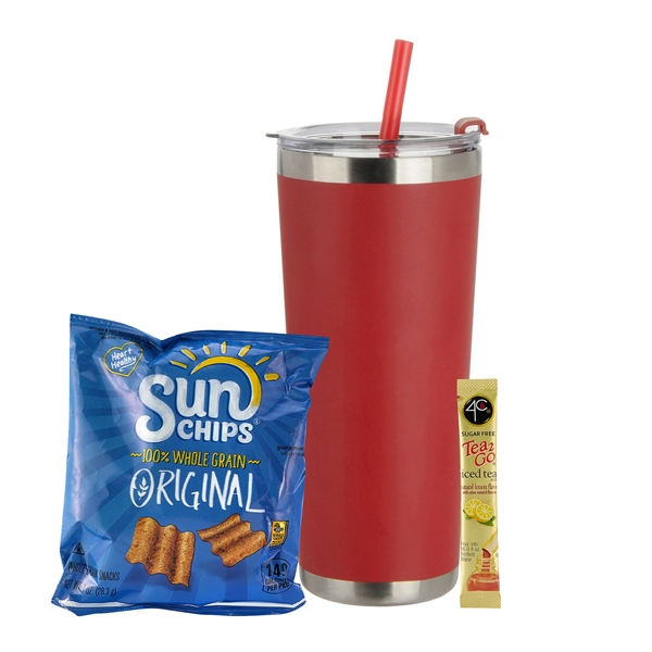 20 oz. Tumbler w/ Straw made from kitchen grade 18/8 stainless... from ASI 71685 Midnite Snax®