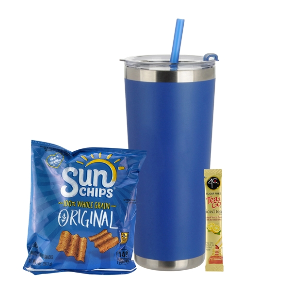 20 oz. Tumbler w/ Straw made from kitchen grade 18/8 stainless... from ASI 71685 Midnite Snax®