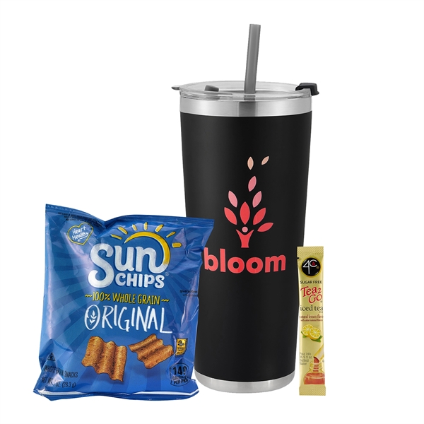 20 oz. Tumbler w/ Straw made from kitchen grade 18/8 stainless... from ASI 71685 Midnite Snax®