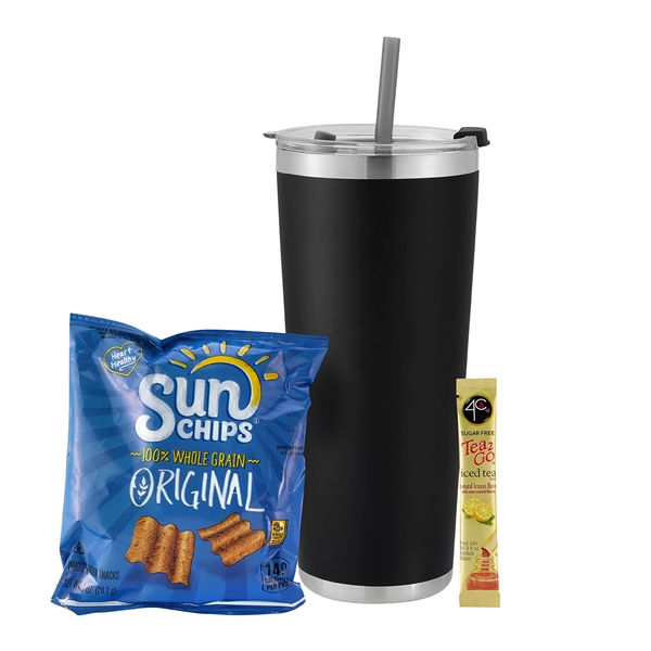 20 oz. Tumbler w/ Straw made from kitchen grade 18/8 stainless... from ASI 71685 Midnite Snax®