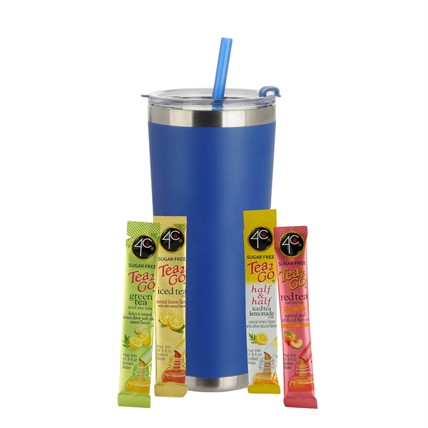 20oz. Tumbler w/ Straw made from kitchen grade 18/8 stainless steel;... from ASI 71685 Midnite Snax®