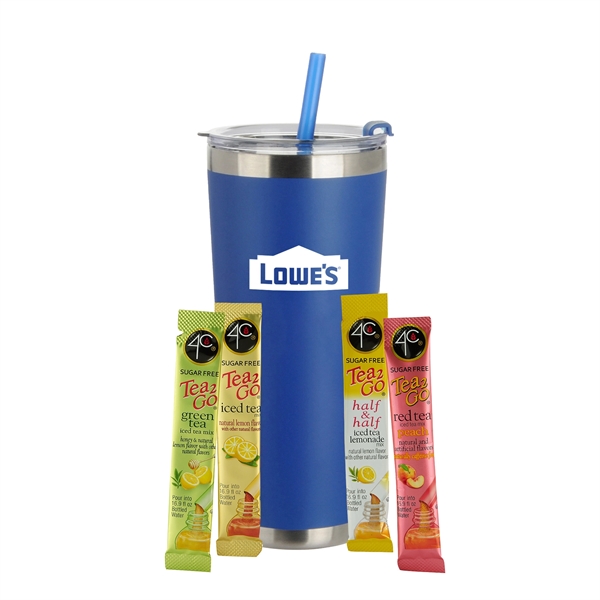 20oz. Tumbler w/ Straw made from kitchen grade 18/8 stainless steel;... from ASI 71685 Midnite Snax®
