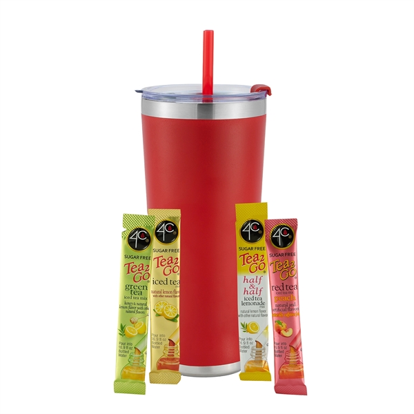 20oz. Tumbler w/ Straw made from kitchen grade 18/8 stainless steel;... from ASI 71685 Midnite Snax®