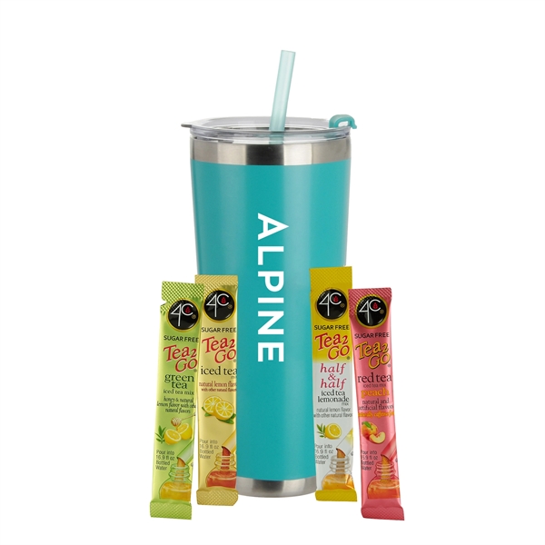 20oz. Tumbler w/ Straw made from kitchen grade 18/8 stainless steel;... from ASI 71685 Midnite Snax®