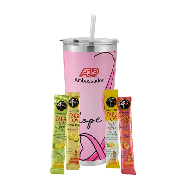 20oz. Tumbler w/ Straw made from kitchen grade 18/8 stainless steel;... from ASI 71685 Midnite Snax®