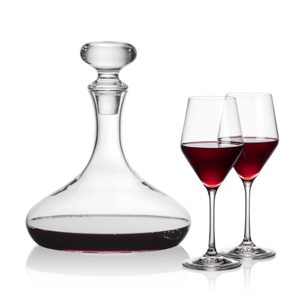 Stratford Decanter and Wine Glasses. Handsome curved design perfect for decanting... from ASI 84592 St Regis Group