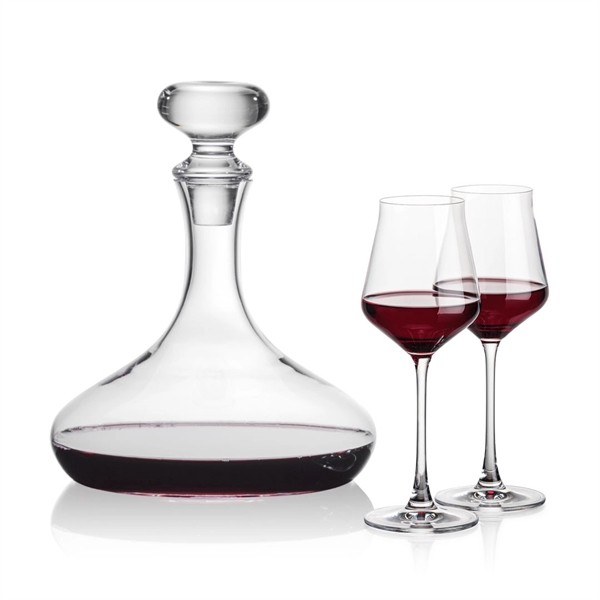 Stratford Decanter and Wine Glasses. Handsome curved design perfect for decanting... from ASI 84592 St Regis Group