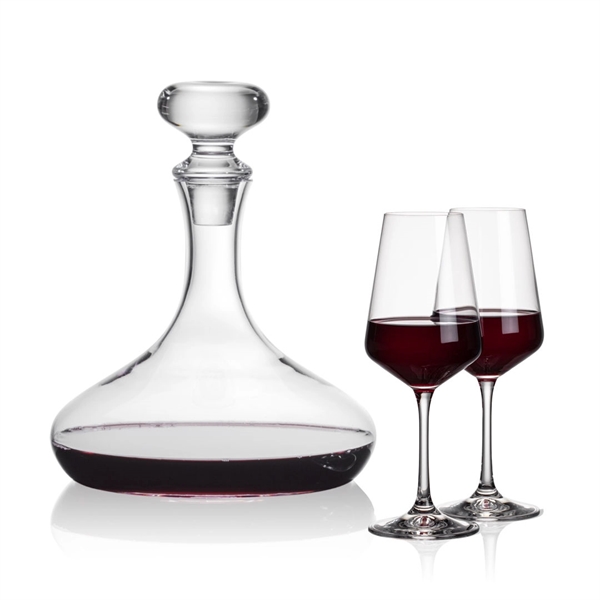 Stratford Decanter and Wine Glasses. Handsome curved design perfect for decanting... from ASI 84592 St Regis Group