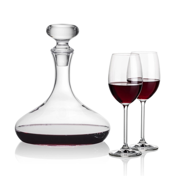 Stratford Decanter and Wine Glasses. Handsome curved design perfect for decanting... from ASI 84592 St Regis Group