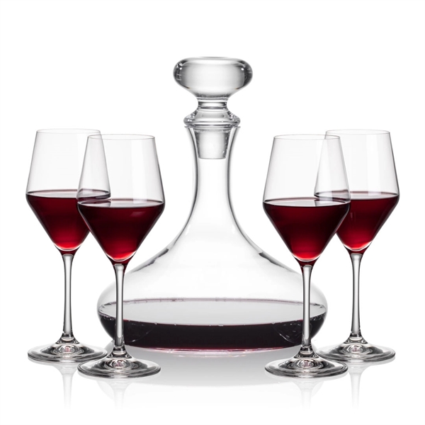 Stratford Decanter and Wine Glasses. Handsome curved design perfect for decanting... from ASI 84592 St Regis Group