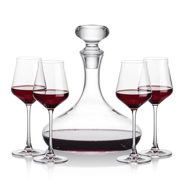 Stratford Decanter and Wine Glasses. Handsome curved design perfect for decanting... from ASI 84592 St Regis Group