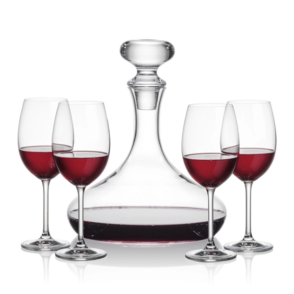 Stratford Decanter and Wine Glasses. Handsome curved design perfect for decanting... from ASI 84592 St Regis Group