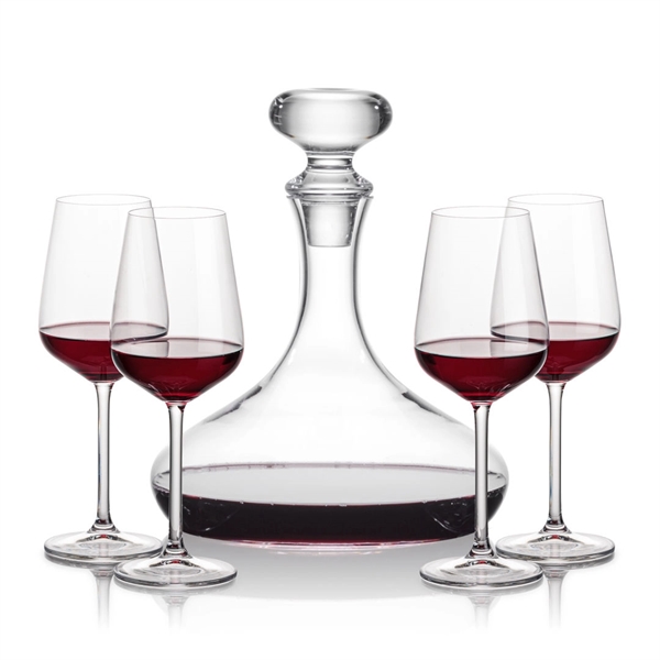 Stratford Decanter and Wine Glasses. Handsome curved design perfect for decanting... from ASI 84592 St Regis Group
