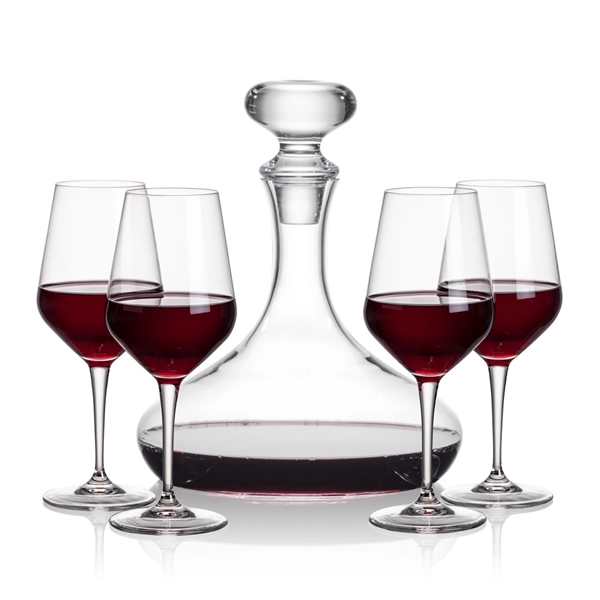 Stratford Decanter and Wine Glasses. Handsome curved design perfect for decanting... from ASI 84592 St Regis Group