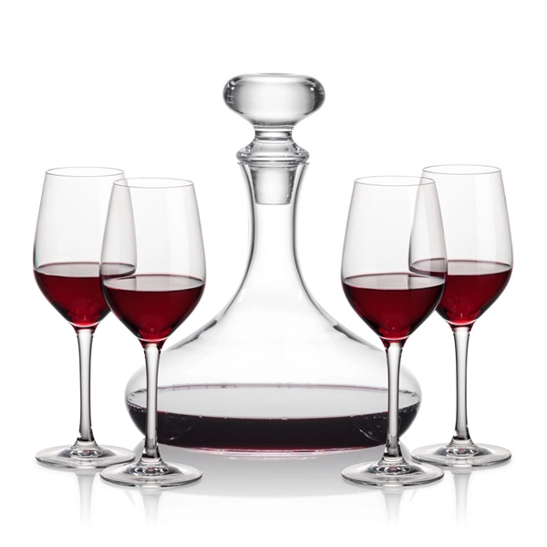 Stratford Decanter and Wine Glasses. Handsome curved design perfect for decanting... from ASI 84592 St Regis Group