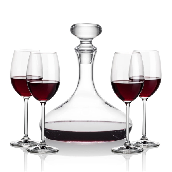 Stratford Decanter and Wine Glasses. Handsome curved design perfect for decanting... from ASI 84592 St Regis Group