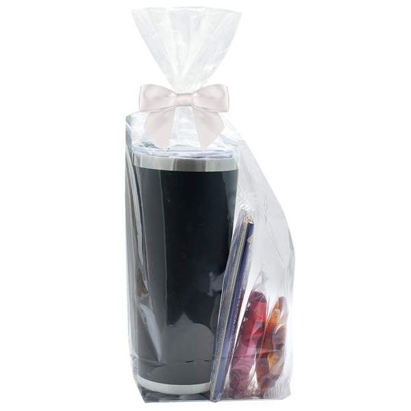 20 oz. Stainless Steel Tumbler w/ Straw; set includes Act 2... from ASI 71685 Midnite Snax®