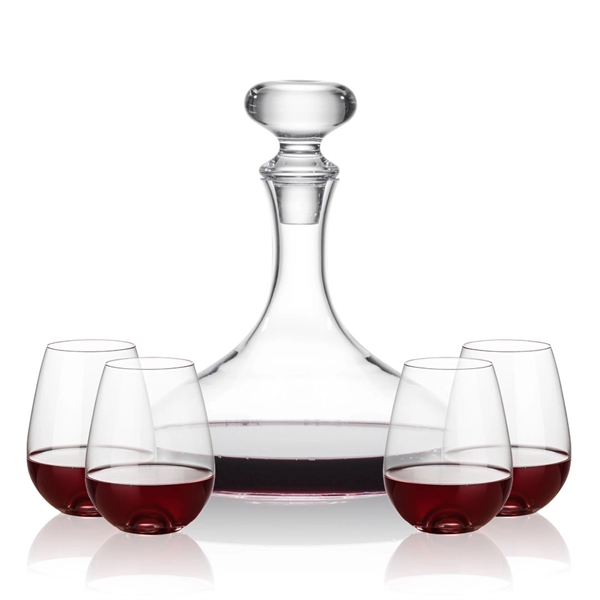 Stratford Decanter and Wine Glasses. Handsome curved design perfect for decanting... from ASI 84592 St Regis Group