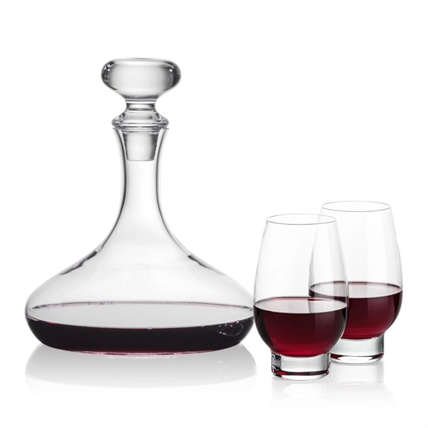Stratford Decanter and Wine Glasses. Handsome curved design perfect for decanting... from ASI 84592 St Regis Group