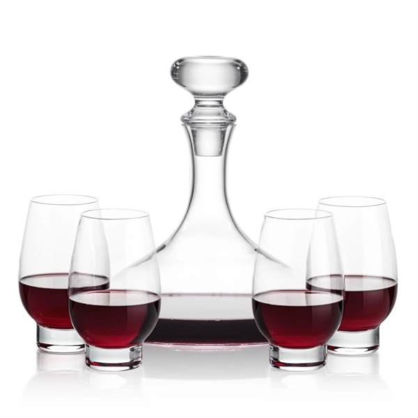 Stratford Decanter and Wine Glasses. Handsome curved design perfect for decanting... from ASI 84592 St Regis Group