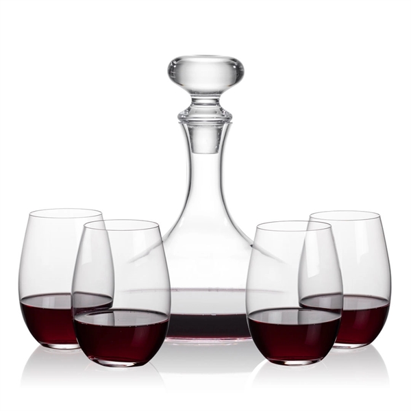 Stratford Decanter and Wine Glasses. Handsome curved design perfect for decanting... from ASI 84592 St Regis Group