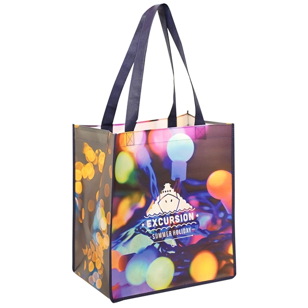 Laminated PP nonwoven grocery bag with full color dye sublimation on... from ASI 61966 HPG / BCG Creations