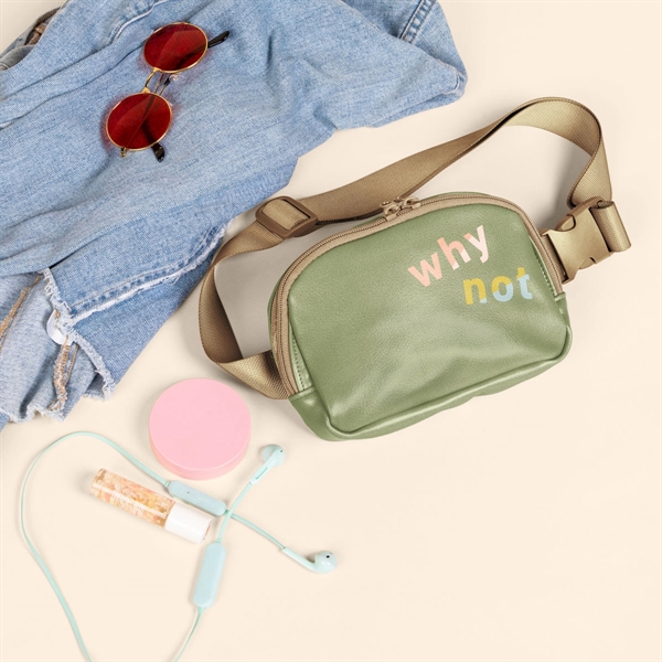 Adjustable nylon webbing belt. Double-pull zipper. Lined with natural muslin.... from ASI 74710 Numo