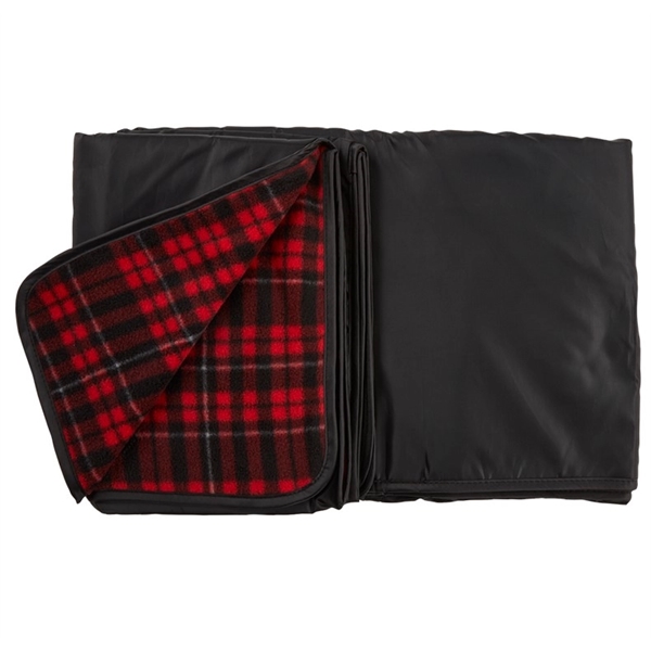 50" x 58" polar fleece picnic blanket with moisture resistant treatment... from ASI 52840 Evans Manufacturing