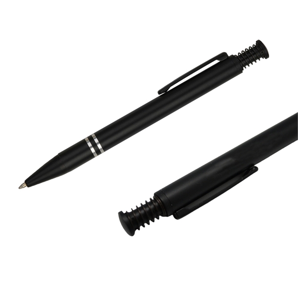 Matte finish click-action metal pen with chrome engraving + laser engrave... from ASI 37218 Athena Promo (tm)